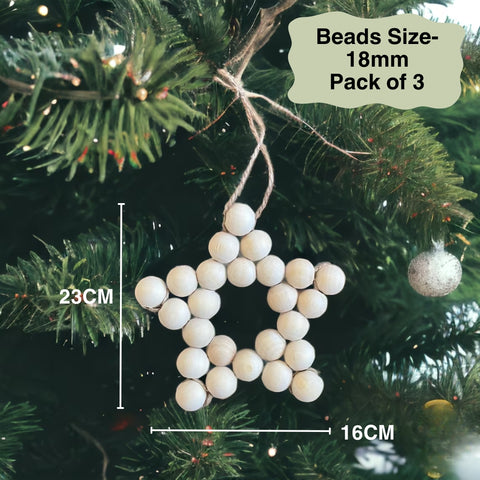 Wooden Bead star Ornament