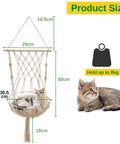 ecofynd Macrame Hanging Cat Hammock without Cat Bed