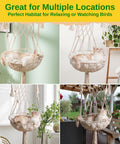 ecofynd Macrame Hanging Cat Hammock with Cat Bed