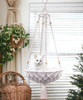 ecofynd Macrame Hanging Cat Hammock without Cat Bed