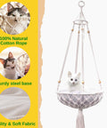 ecofynd Macrame Hanging Cat Hammock without Cat Bed