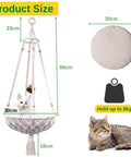 ecofynd Macrame Hanging Cat Hammock without Cat Bed