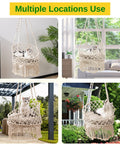 ecofynd Macrame Hanging Cat Hammock with Cat Bed