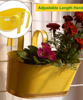 ecofynd Oval Yellow 12" Balcony Railing Planter