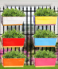 ecofynd Rectangle 12" Balcony Railing Planter