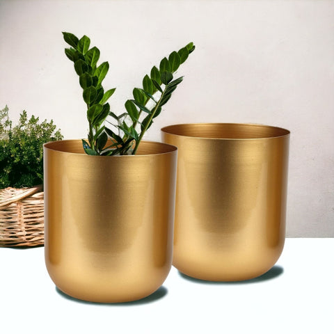 Succulent Gold Metal Plant Pot