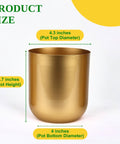 Ecofynd Succulent Gold Metal Plant Pot