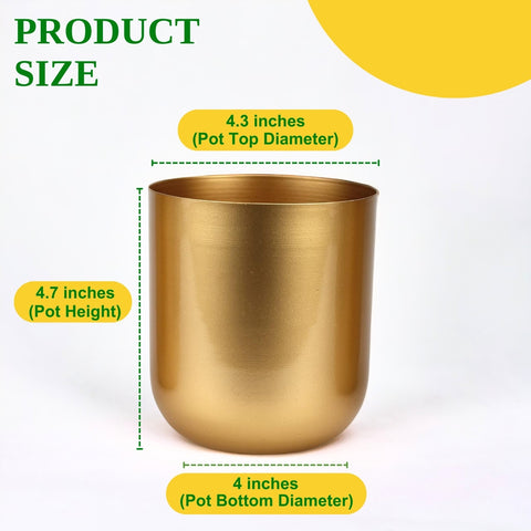 Succulent Gold Metal Plant Pot