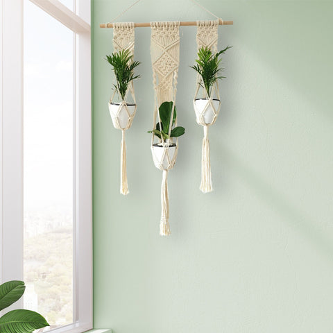 Triple Macrame Plant Hanger