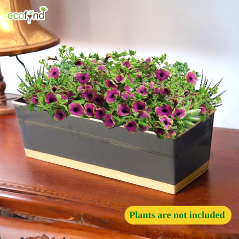 16 Inches Rectangular Metal Plant Pot