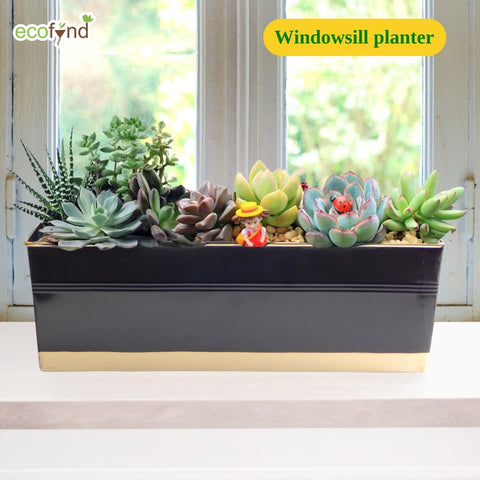 16 Inches Rectangular Metal Plant Pot