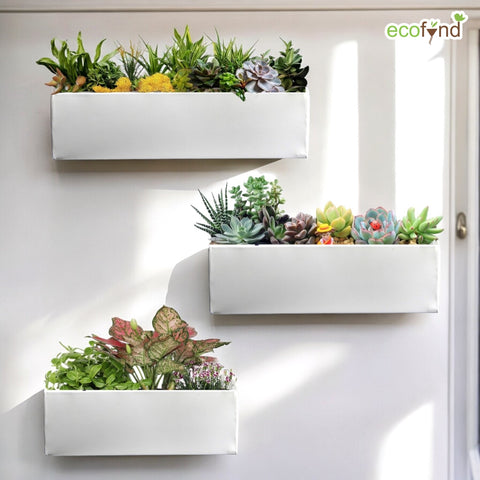 Rectangular Metal Wall Hanging Plant Pot