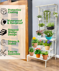 ecofynd Bloom 4 Tier Metal Plant Stand