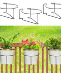 ecofynd Round Metal Hanging Flower Pot Stand