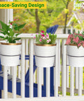 ecofynd Round Metal Hanging Flower Pot Stand