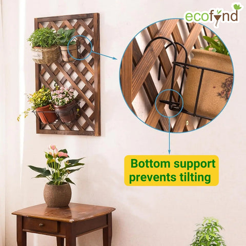 ecofynd Round Metal Hanging Flower Pot Stand