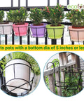 ecofynd Round Metal Hanging Flower Pot Stand