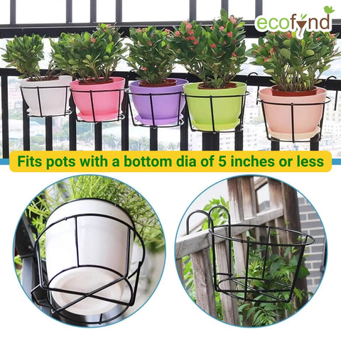 ecofynd Round Metal Hanging Flower Pot Stand