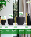 ecofynd 3 Pack Terracotta Pots for Plants