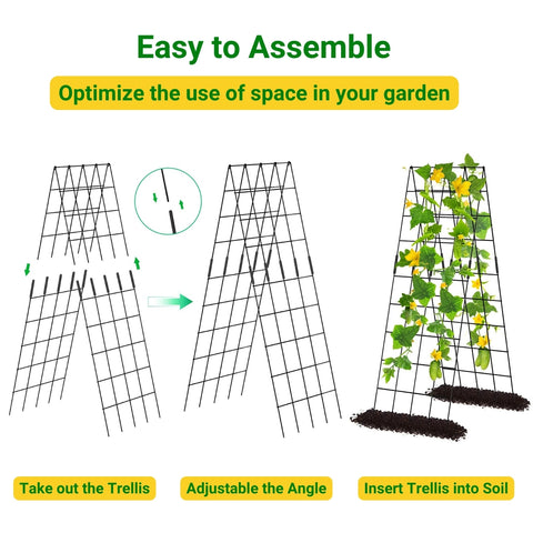 Foldable A-Frame Garden Trellis