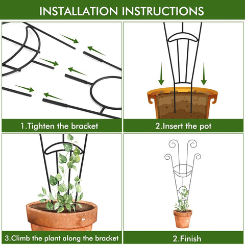 ecofynd 32 inches Metal Plant Stakes