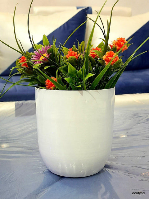 4.3 inches Metal Planter - White Planter freeshipping - Ecofynd