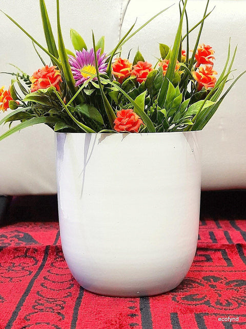 4.3 inches Metal Planter - White Planter freeshipping - Ecofynd