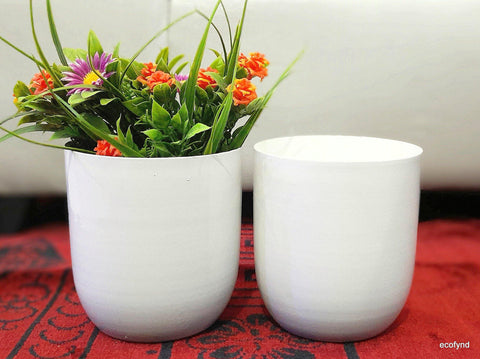 4.3 inches Metal Planter - White Planter freeshipping - Ecofynd