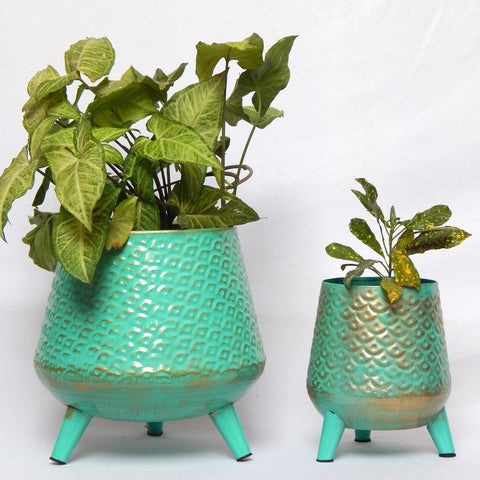 Hazel Metal Planter with Stand