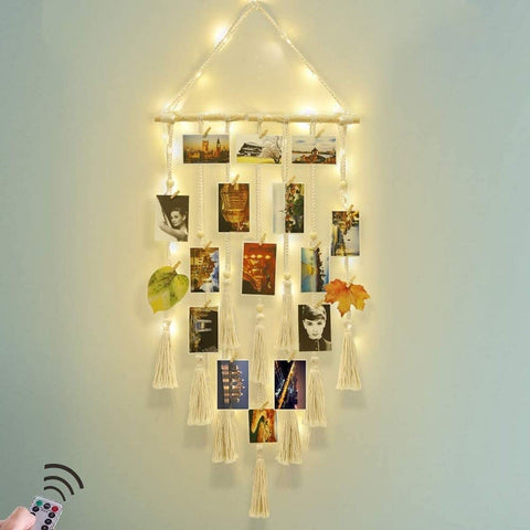 Macrame Photo Display Wall Hanging