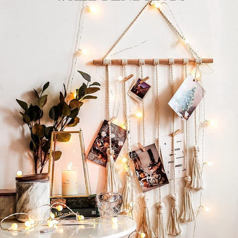 Macrame Photo Display Wall Hanging