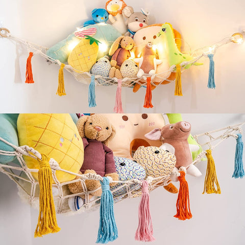 Macrame Stuffed Animal Toy Hammock