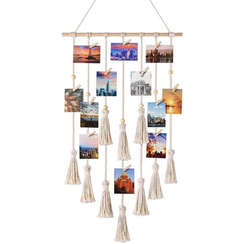 Macrame Photo Display Wall Hanging