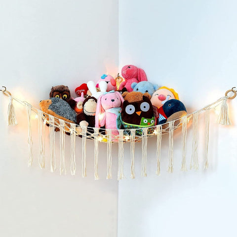 Macrame Stuffed Animal Toy Hammock