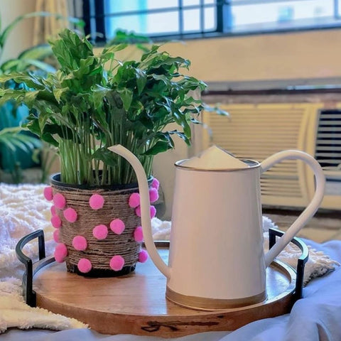 White Kids and Adult Watering Can