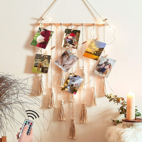 Macrame Photo Display Wall Hanging