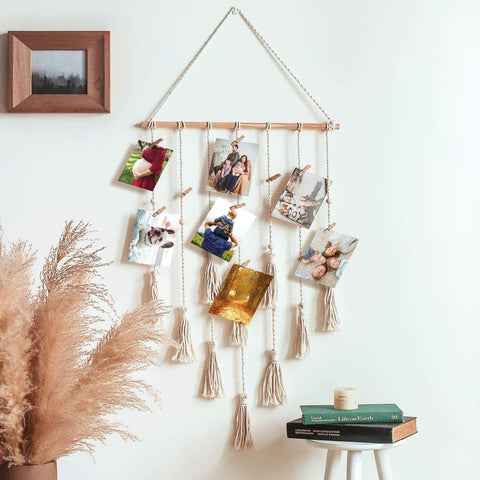 Macrame Photo Display Wall Hanging