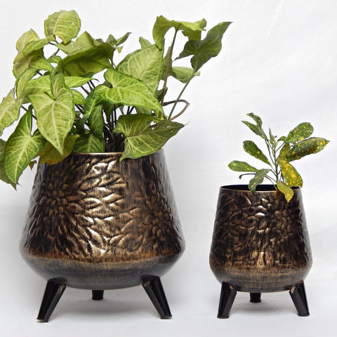 Hazel Metal Planter with Stand