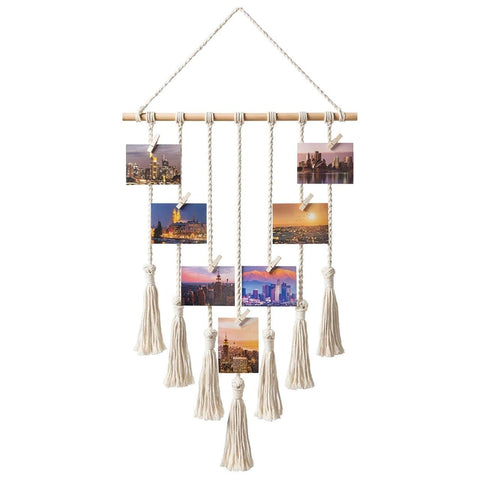 Macrame Photo Display Wall Hanging