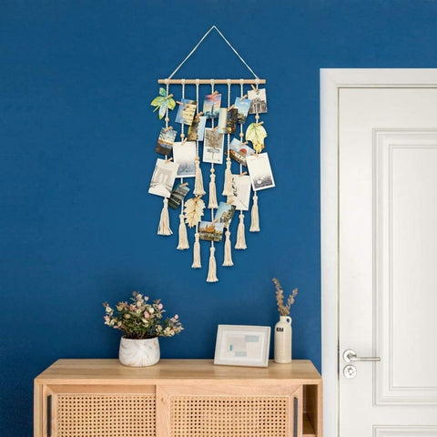 Macrame Photo Display Wall Hanging