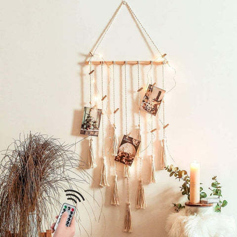 Macrame Photo Display Wall Hanging