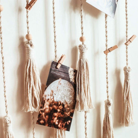 Macrame Photo Display Wall Hanging