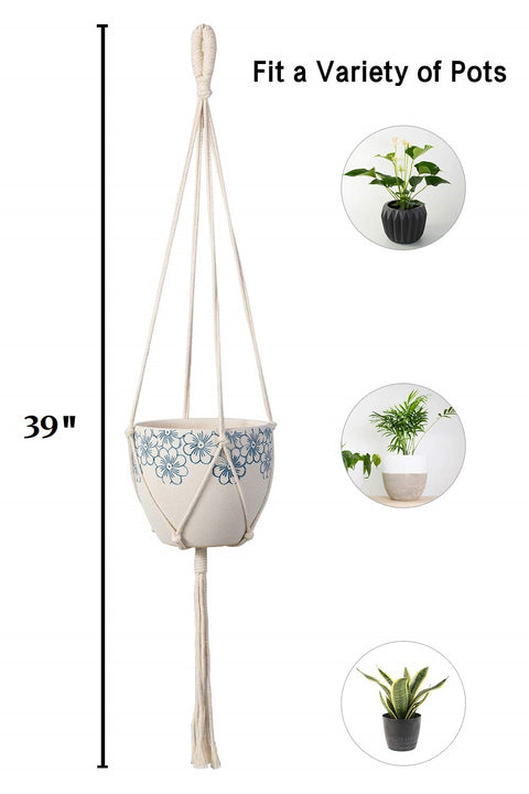 Macrame Minimalist Cotton Plant Hanger Macrame Plant Hanger freeshipping - Ecofynd