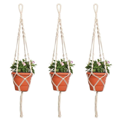 Ecofynd Macrame Cotton Plant Hanger Rope, Set of 3 Macrame Plant Hanger freeshipping - Ecofynd