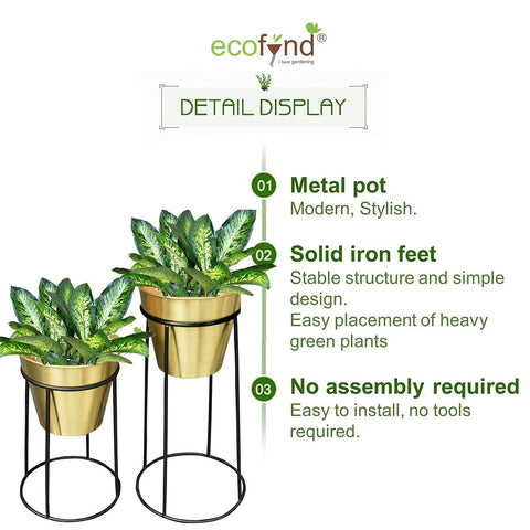 Emily Metal Plant Pot with Stand planter freeshipping - Ecofynd