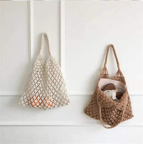 Men's and Women's Macrame Cotton Shoulder Bag Macrame bag freeshipping - Ecofynd