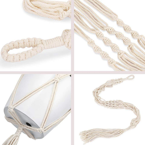 Ecofynd Macrame Cotton Plant Hanger Rope, Set of 3 Macrame Plant Hanger freeshipping - Ecofynd