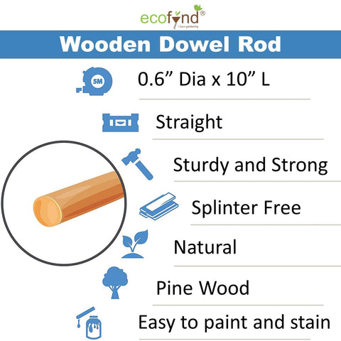 ecofynd Wooden Dowel Rods