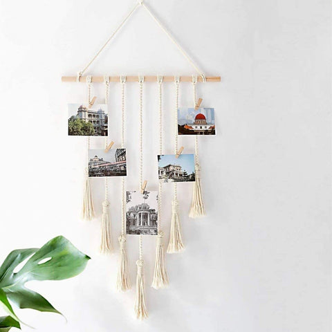 Macrame Photo Display Wall Hanging