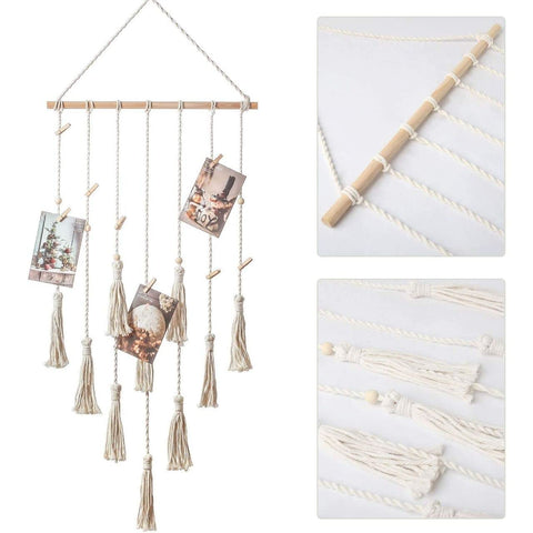 Macrame Photo Display Wall Hanging